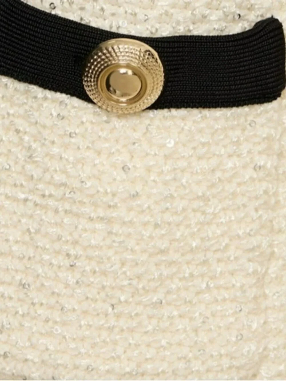 Self-portrait Sequined cotton blend bow cardigan With matching Mini Skirt - Picture 6 of 16